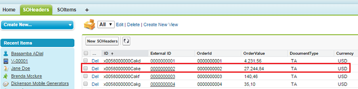 Viewing data in Salesforce