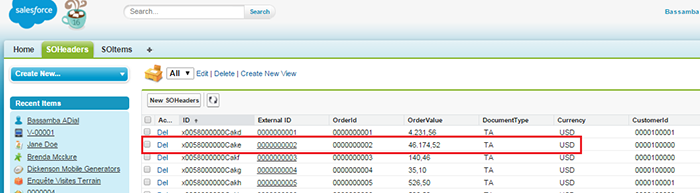 Viewing data in Salesforce