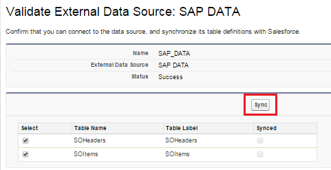  validate and synchronize with the SAP.